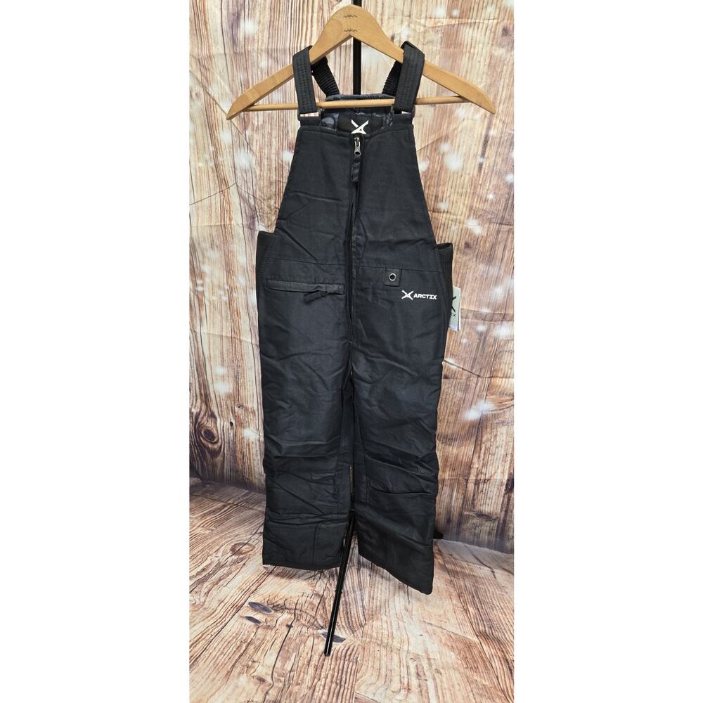 NWT Arctix Kids Black Ski Snow Bib Overalls Pants Small Size 8
